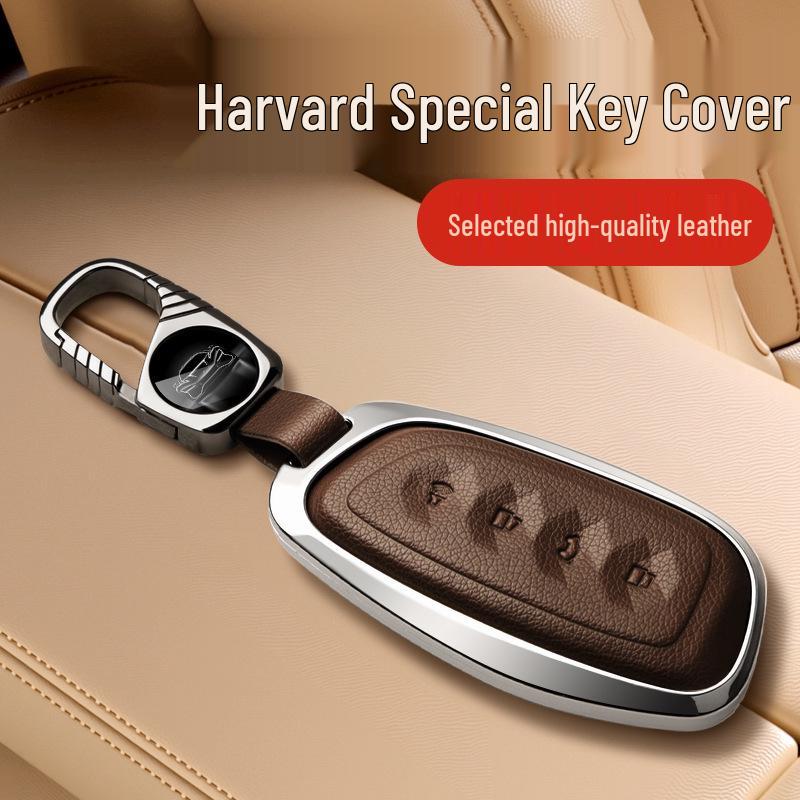 Compatible Metal Car Key Case for Harvard H6 Old Style Models 13-16 with Buckle