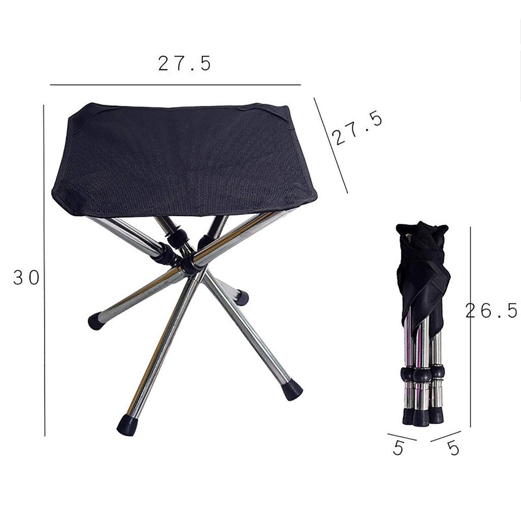 KVASS Outdoor Folding Camping 4 Load Storage Bag Sports Mountain Stainless Steel Chair, Chair, Lightweight, Compact, Chair, Legs, Telescopic,