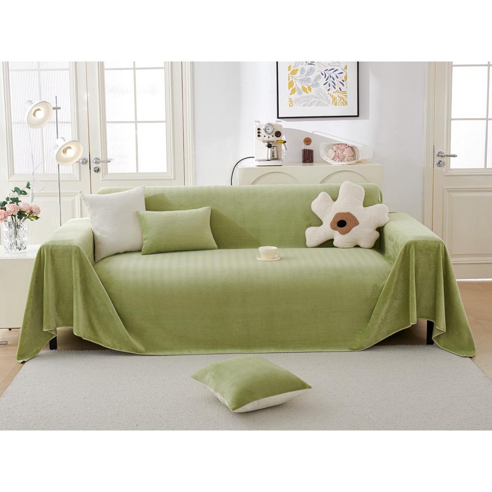 Milk Fiber Herringbone Sofa Towel Four Seasons Universal Simple Non-Slip Sofa Cover Full Covered Cover Cloth