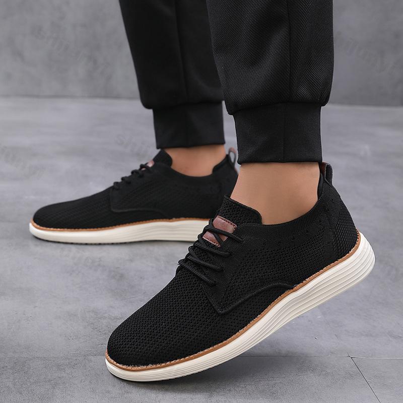 2026 Spring New Men's Fly Weave Design Breathable Casual Loafer Shoes Comfortable Shallow Mouth N Slip Fashi Trend Sneakers