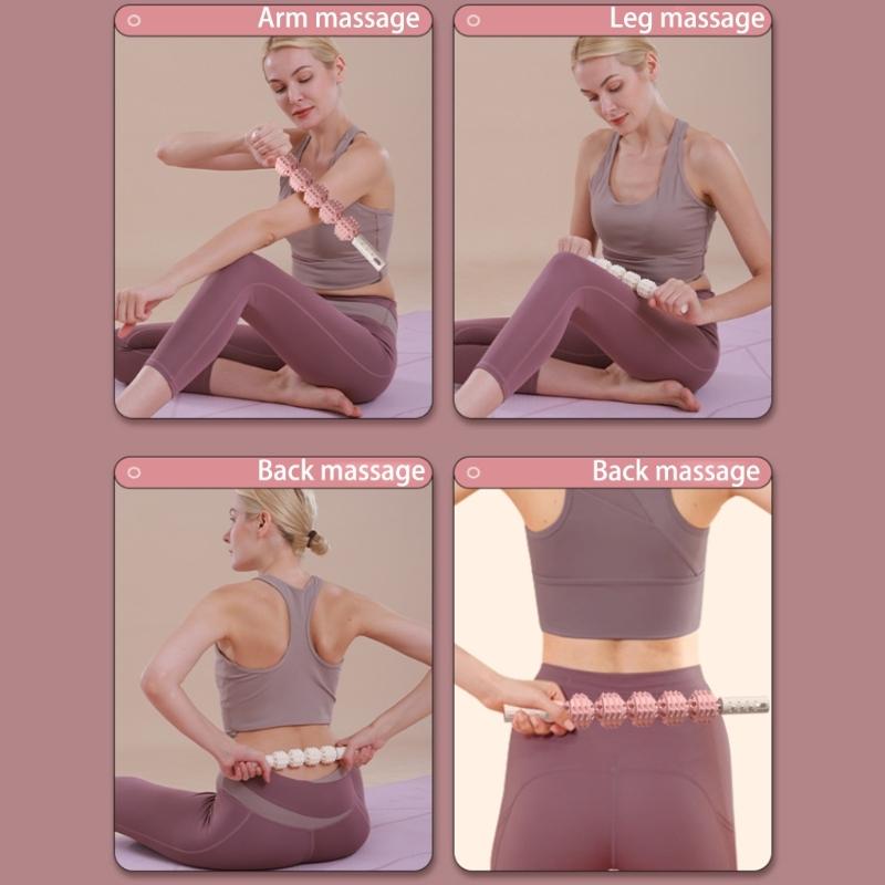 Handheld Deep Pressure Massage Tool With 5 Wheels For Sports Recovery Full Body Muscle Relaxation In Multiple Color