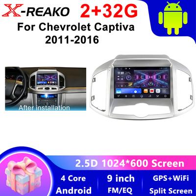 Lecteur vidéo de voiture X-REAKO pour Chevrolet Captiva 2011-2016 Navigation GPS DSP intégré Carplay Autoradio Android Unité principale