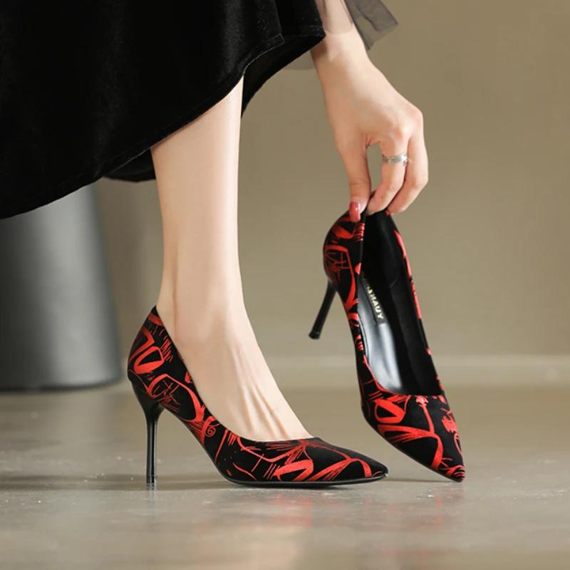 

Fashion New Summer Women s Shoes Pumps Pointed Toe Heels Sexy Elegant Party Sandals Luxury Stiletto Footwear Vintage Gold 34 красный