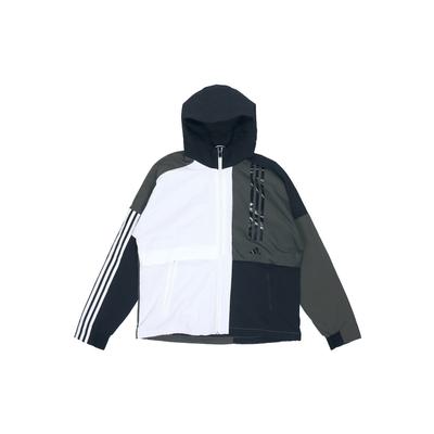 Fleece-Lined Casual Sports Hooded Jacket Men Jacket White FM9398