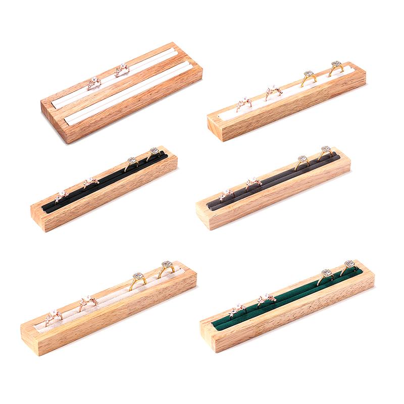 Jewelry Solid Wood Display Tray Set Combination Jewelry Display Rack Ring Earring Jewelry Display Rack Jewelry Organizer Box