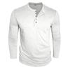 Men S Long Sleeve Henley Shirt Bamboo Cotton Button T Shirt Basic Top