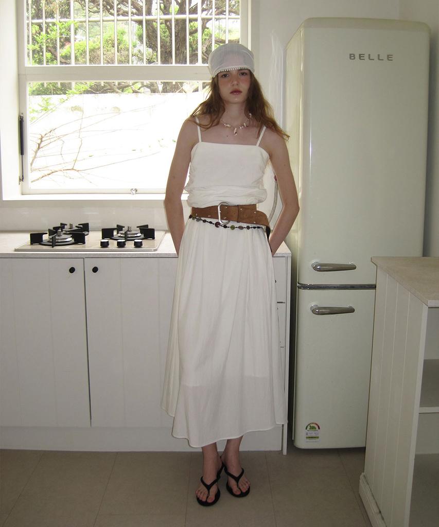 Eopaeleolakaibeu Sicily Shirring Dress - Ivory