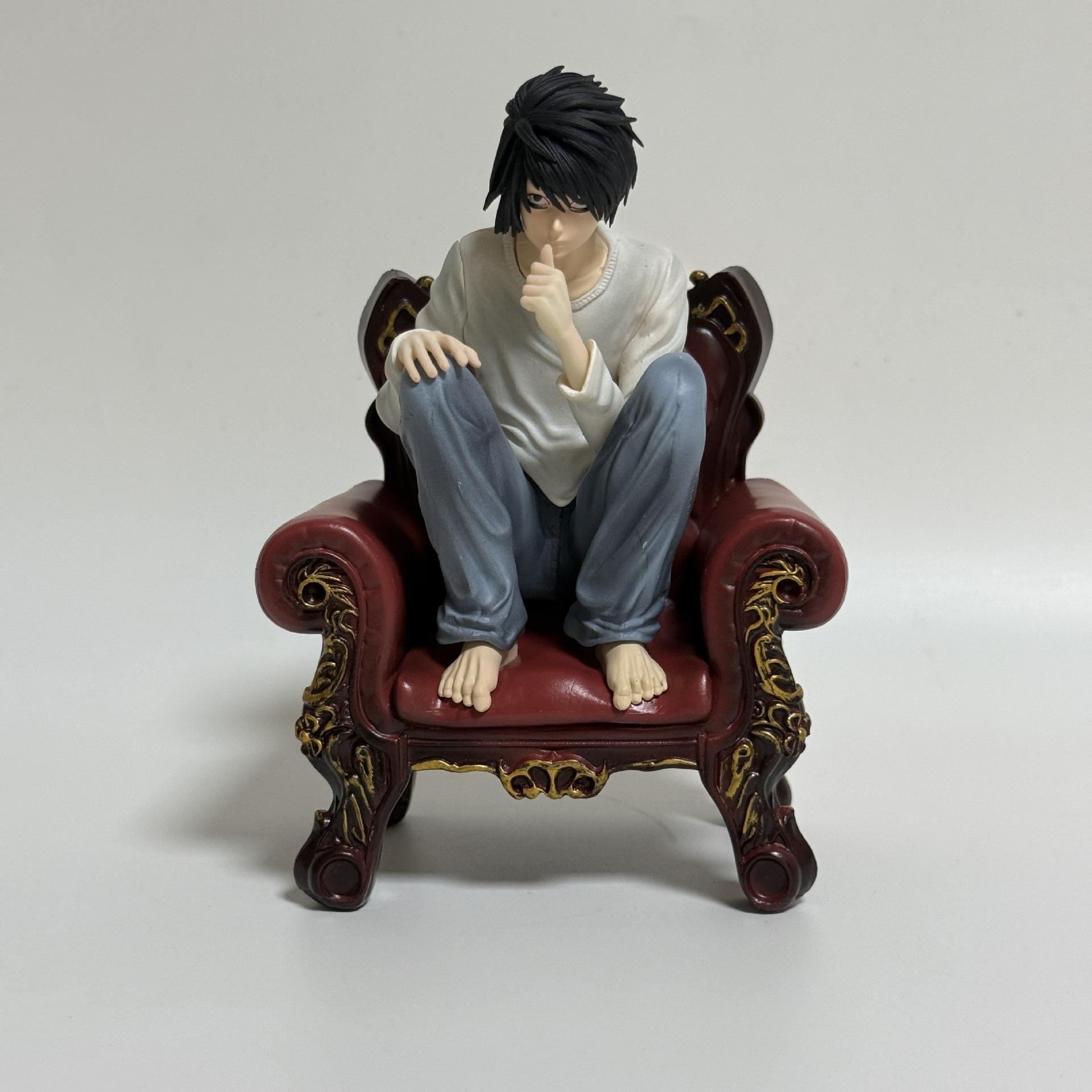 

17cm Death Note L. Lawliet Squatting Sofa Figurine Model Toy Doll Room Decoration Collection Car Ornament Kids Birthday Gift