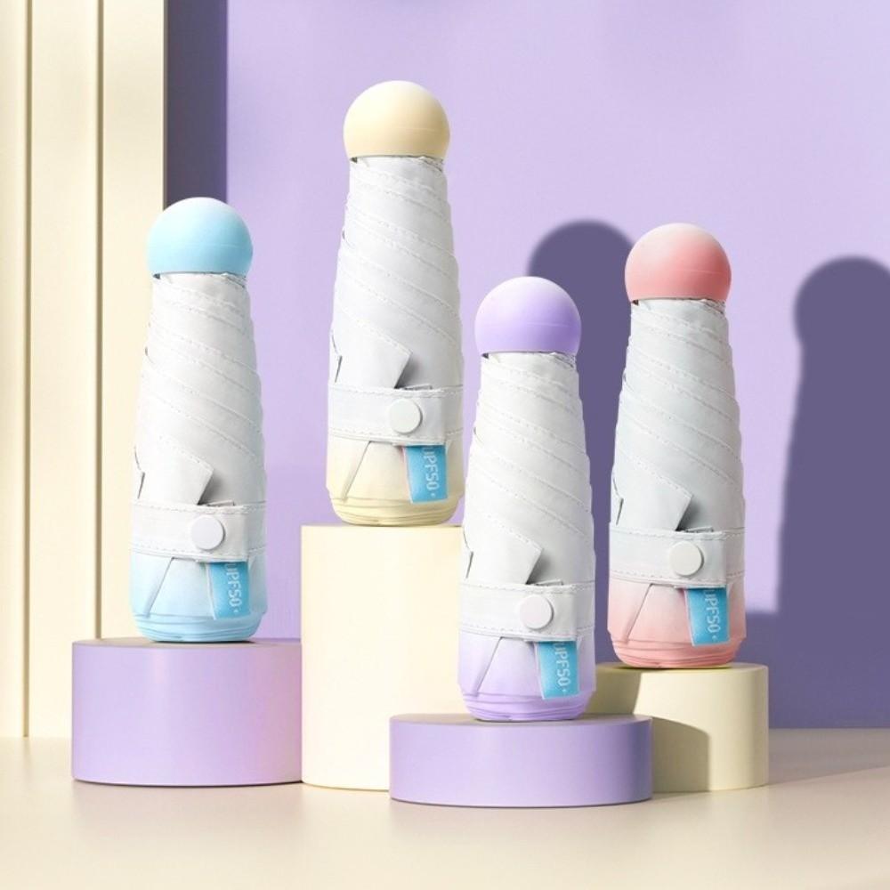 Gradient Color Pocket Parasol Ultralight Sun Umbrella Portable Pocket Rain Umbrella  Summer