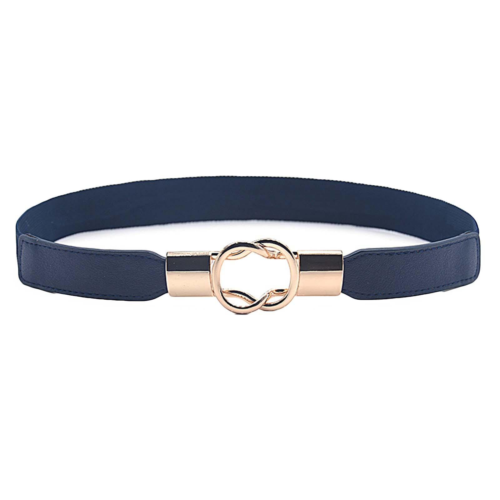 

Регулируемый тонкий эластичный пояс Ленивый пояс Эластичный пояс Бесследный джинсовый ремень Женский One Size темно-синий