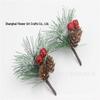Snowflake Series Bell Beads Bouquet: Christmas Red Bean & Pine Decoration