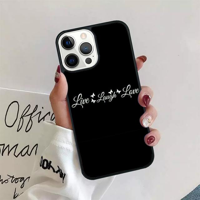 Live Laugh Love Quotes Phone Case Cover For iPhone 17 Air 15 16 14 13 12 Pro Max 11 Pro Max Plus Coque Shell