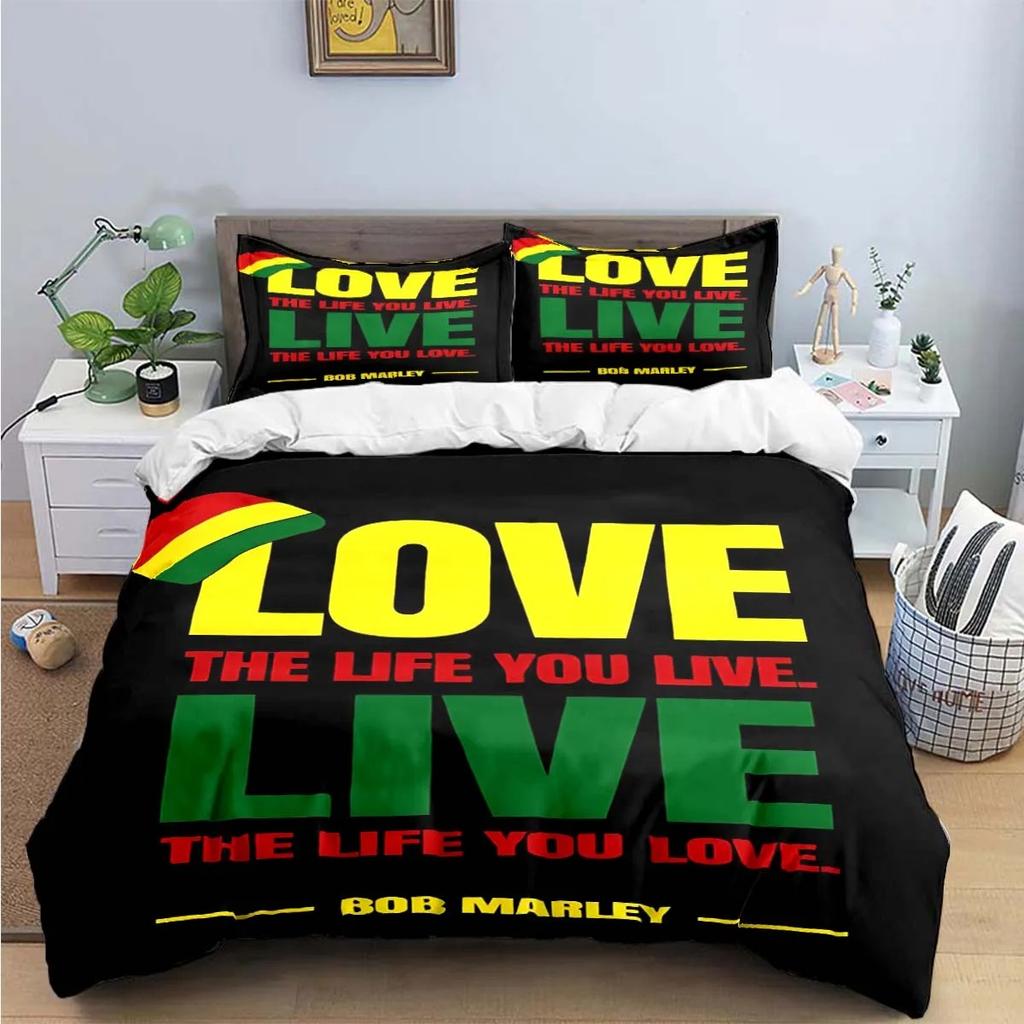 3D Printed Singer R-Reggae Bob Marley Duvet Cover Pillowcase Bedding Set teenagers Twin Full Single/Double/Large Size