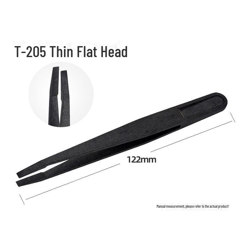 Durable 8 Black Tweezers for Digital Appliance Repair & Tight Spaces
