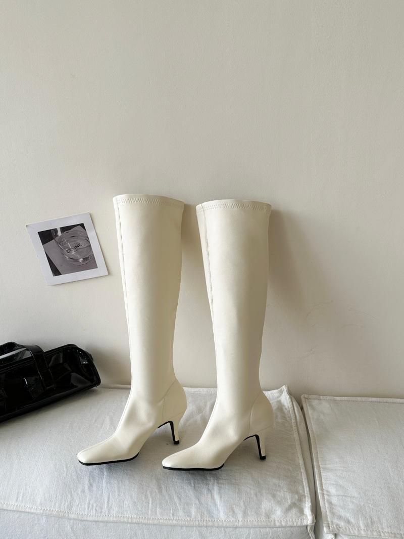 

Ботинки Женские Новые Европейские и Американские Ботинки 2025 Осень и Зима Женские Ботинки Ботинки с Высоким Голенищем Высокие Каблуки Но Ботинки до Колена 39 абрикосовый