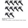 10 Pcs Self Tapping Screws with Integrated Gasket Black Hex Head Self-Tapping Screws with Plastic Retainer Clips Anti-Rust Coating Design for