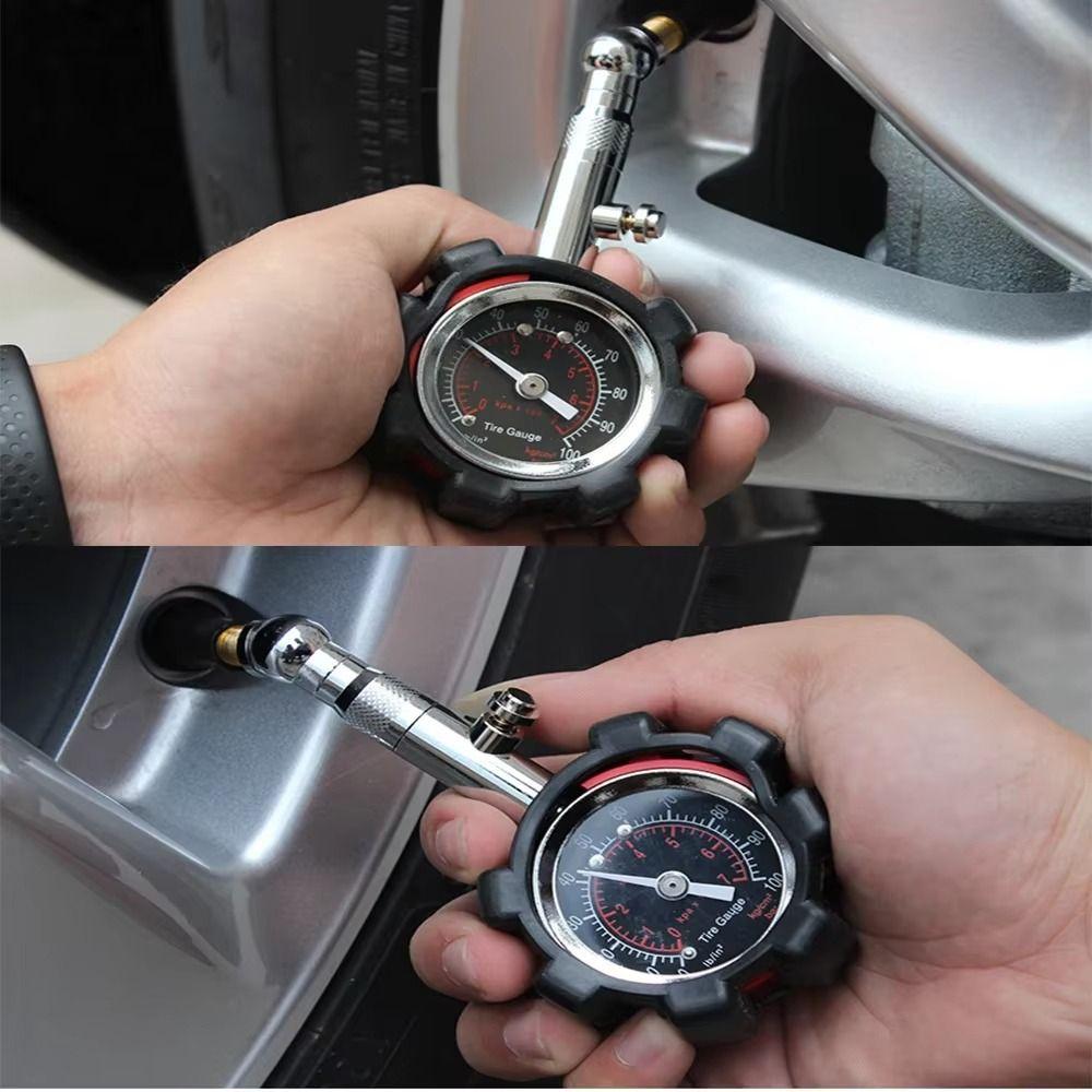 0~100 PSI Tire Pressure Gauge Reset Function Tire Pressure Monitoring Tool  Vehicle Maintenance