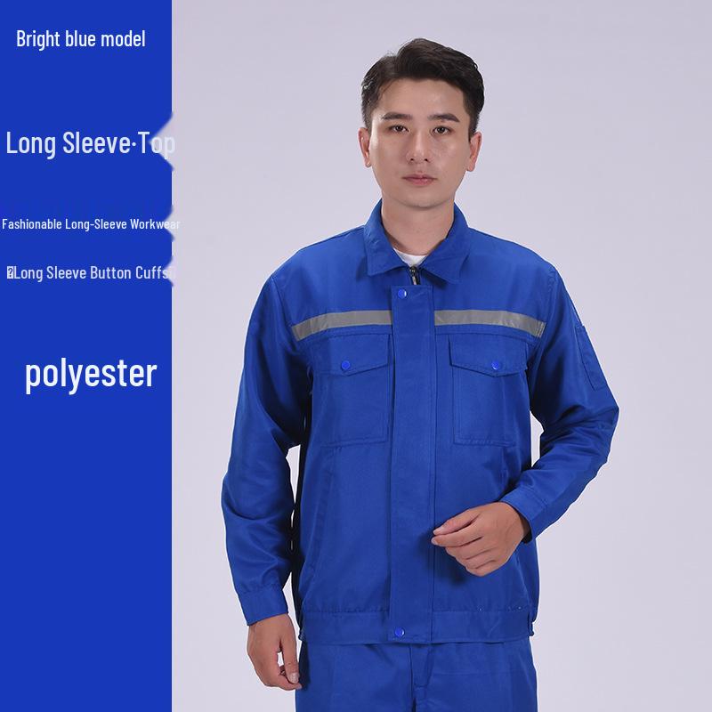 Men's Long Sleeve Workwear Set: Durable Labor Protection, Auto Repair & Site-Ready Uniform