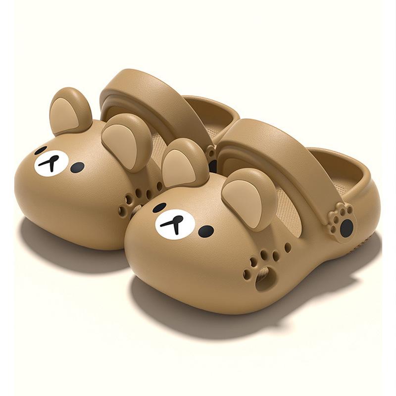 Anime Rilakkuma Series Slippers Household Furnishings Non-Slip Shoes Outdoor Beach Shoes Adjustable Strap Summer Periphery Fun Present