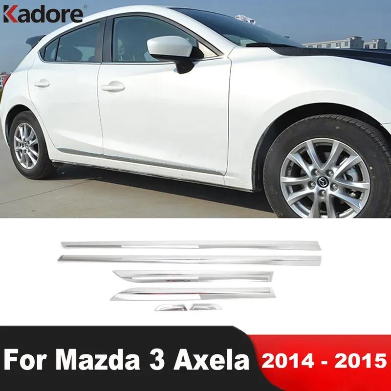 Side Door Body Trim For Mazda 3 Axela 2014 2015 Chrome Door Line Streamer Panel Molding Garnish Strip Car Accessories