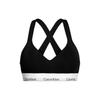 Calvin Klein Color Block Letter Print Sleeveless Bra Women Black QF1654-001
