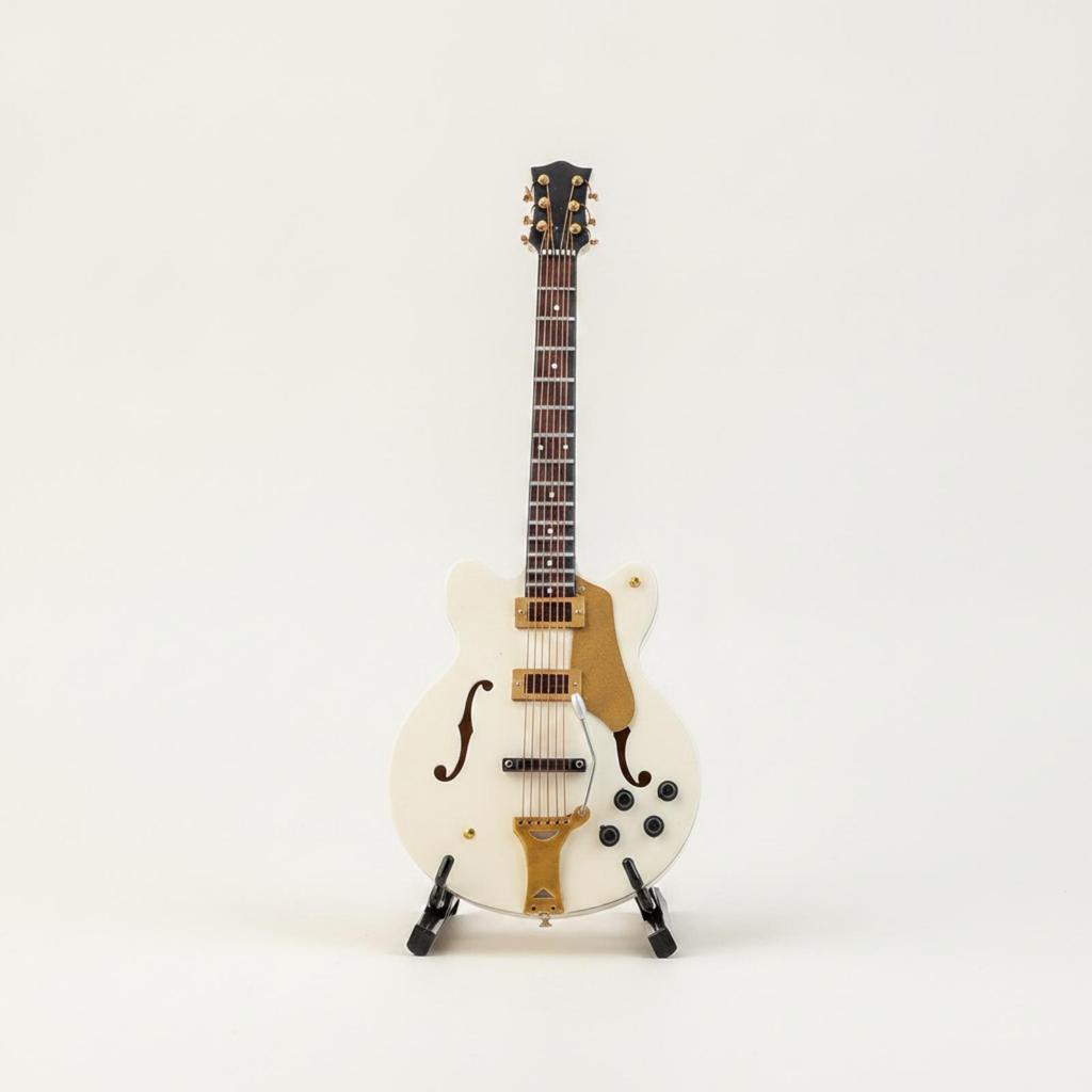 Decorative Ornament Realistic Miniature Electric Guitar Model Detailed