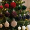 42-teiliges Beflocktes Weihnachtskugel-Schmuckset Weihnachtsbaum-Hängekugeln Dekorationen Party Haus Weihnachtsbaum Deko