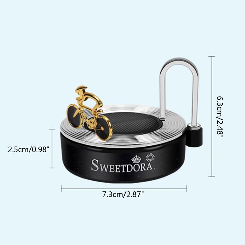 Solar Energy Rotate Figurines Essential Oil Diffuser Aromatherapy Mist Car Decor