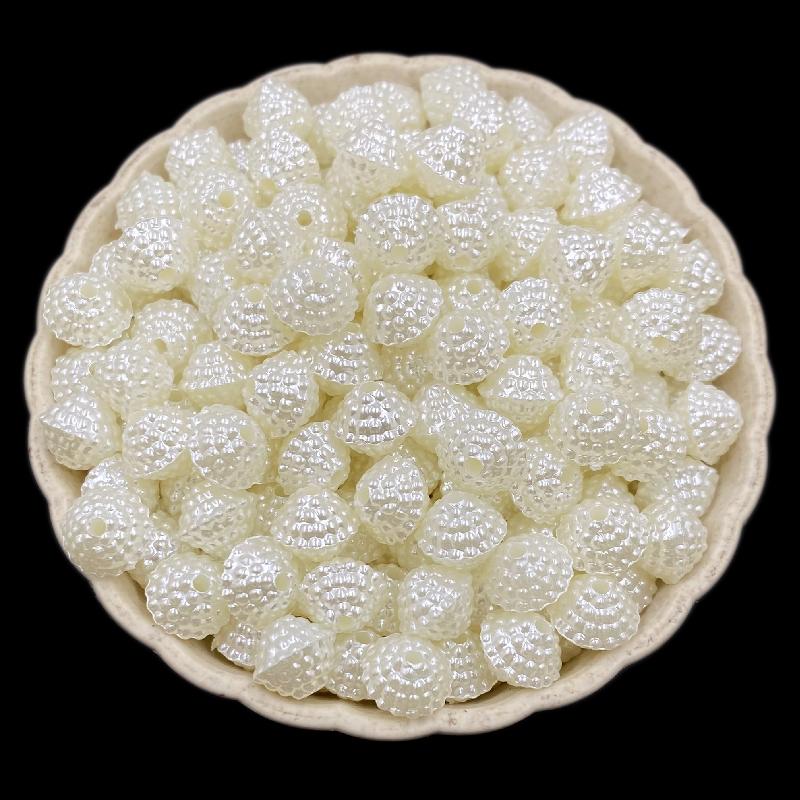 For Jewelry Makings Finding Charms Loose Beads Pendant DIY Crafts 5-50Pcs Beige Flower Necklace Bracelet  Accessories