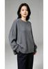 2026 Euro-American Autumn/Winter Women's Loose Solid Color Round Neck Pullover Sweater