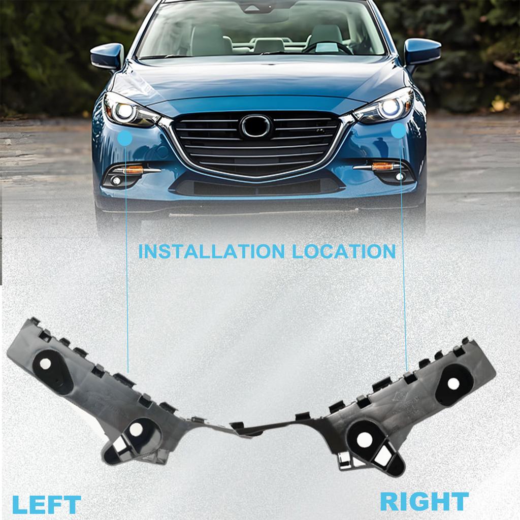 2 st För Mazda 3 Sedan SV Sport 2014 2015 2016 2017 2018 BHN1500T1F Höger & Vänster Främre Stötfångare Fästen Stöd