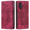 for OPPO A58 4G,A38,A18 Mandala Embossed PU Leather Flip Wallet Case Magnetic Closure Cover