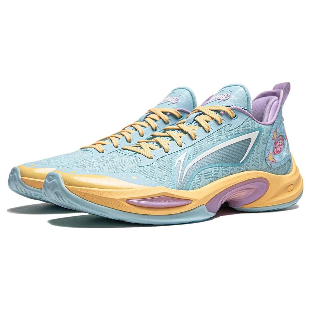 Li Ning Super Light 2024 Basketballschuhe Herren Niedrig geschnitten Eis erfrischend Blau ABAU011-7