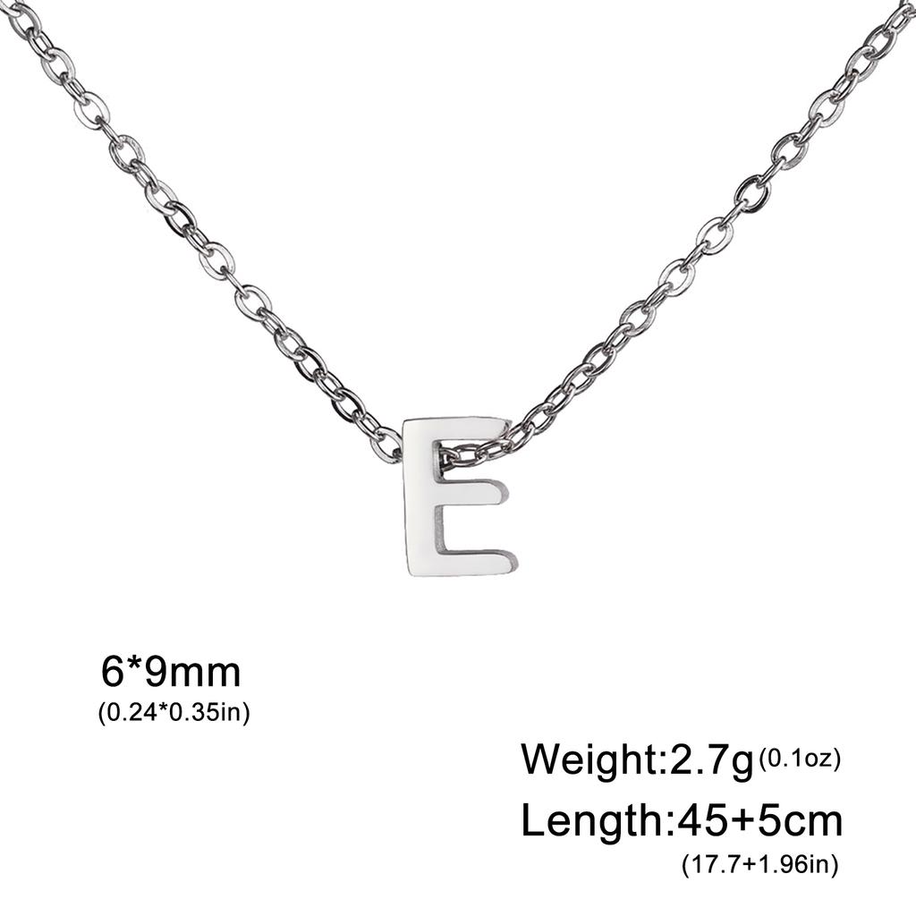 Name Initial Necklace A-Z 26 Letters Pendant Stainless Steel Jewelry Women Men Neck Choker Couple Friend Birthday New Year Gifts