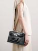 2025 Women's Genuine Leather Mini Handheld Bag - Crocodile Pattern Chain Shoulder Kelly Bag