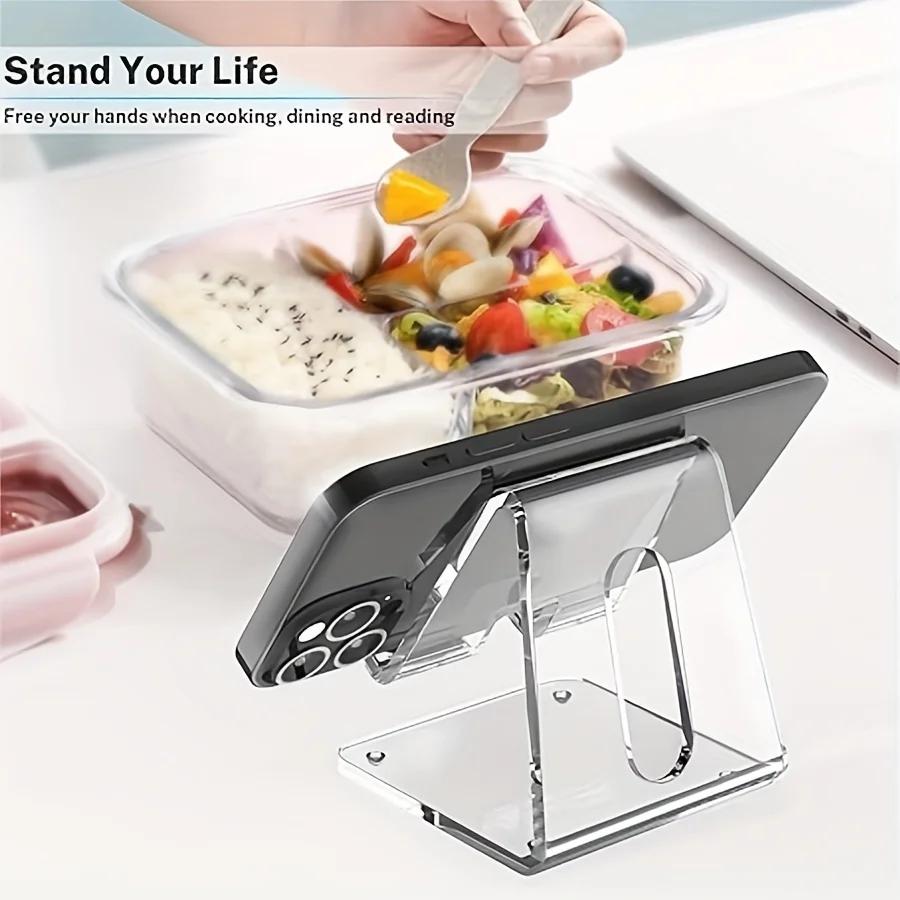 Universal Transparent Mobile Phone Holder Simple Lazy Desktop Tablet Bracket Counter For All Smartphones IPad