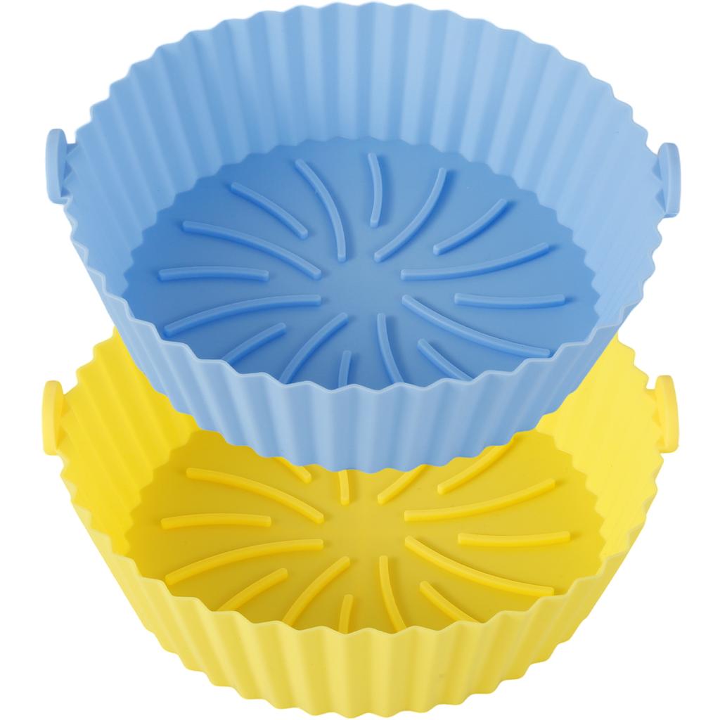 3/2pc Air Fryer Silicone Liner Soft Baking Pan Reusable Airfryer Oven Baking Tray Fruit Wash Basket Pizza Pan Liner Accessories