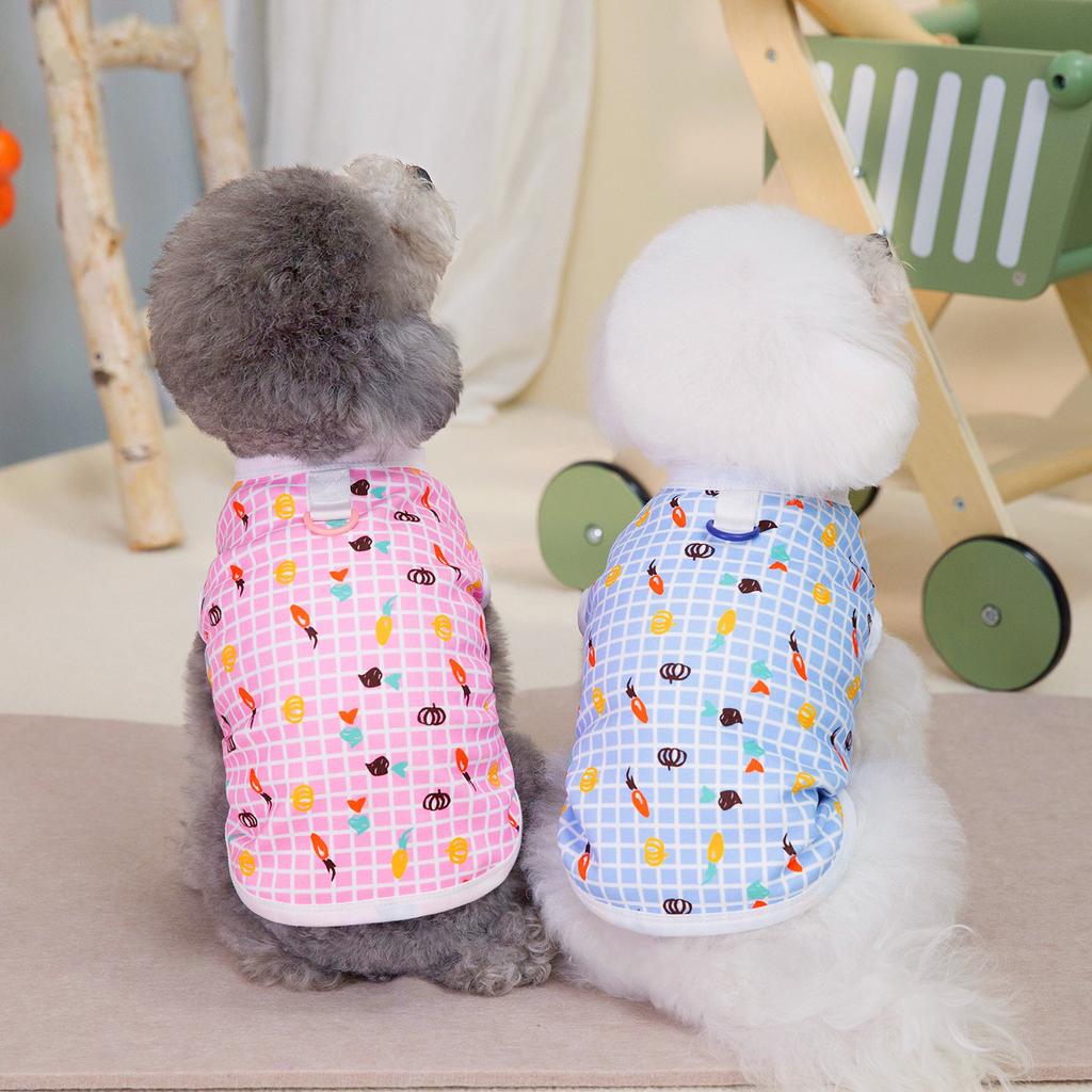 Spring and Summer Dog Clothing Pastoral Small Fresh Full Bottom Carrot Lace Suspender Teddy Bigbear Small Dog Clothing