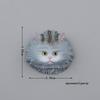 Cute Cat Head Magnetic Refrigerator Stickers - 6 Warm Colors, Japanese/Korean Inspired, Iron-Absorbing Magnets