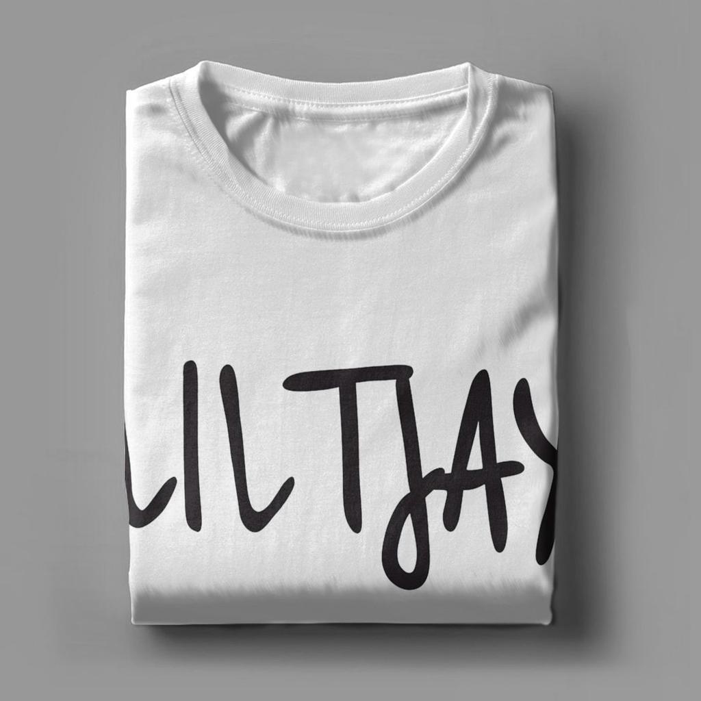 Men Lil Tjay T Shirts Pure Cotton Clothing Vintage Short Sleeve Crewneck Tees Plus Size T-Shirt