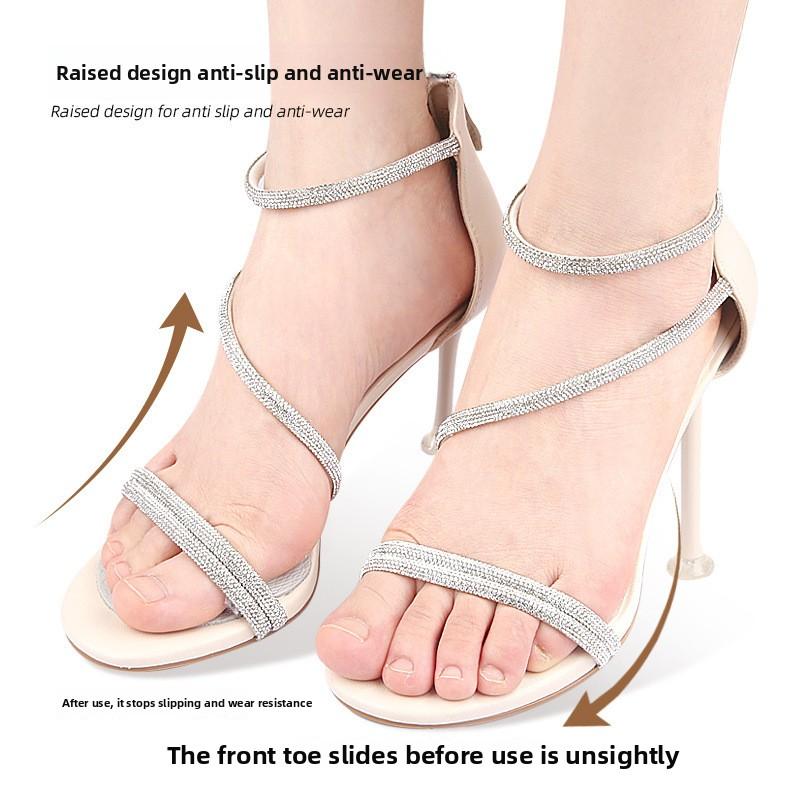 Leather Forefoot Pad High Heels Soft Anti-wear Shock Absorption Anti-skid Sticker Summer Sandals Self-adhesive Invisible Non-slip Forefoot Pad