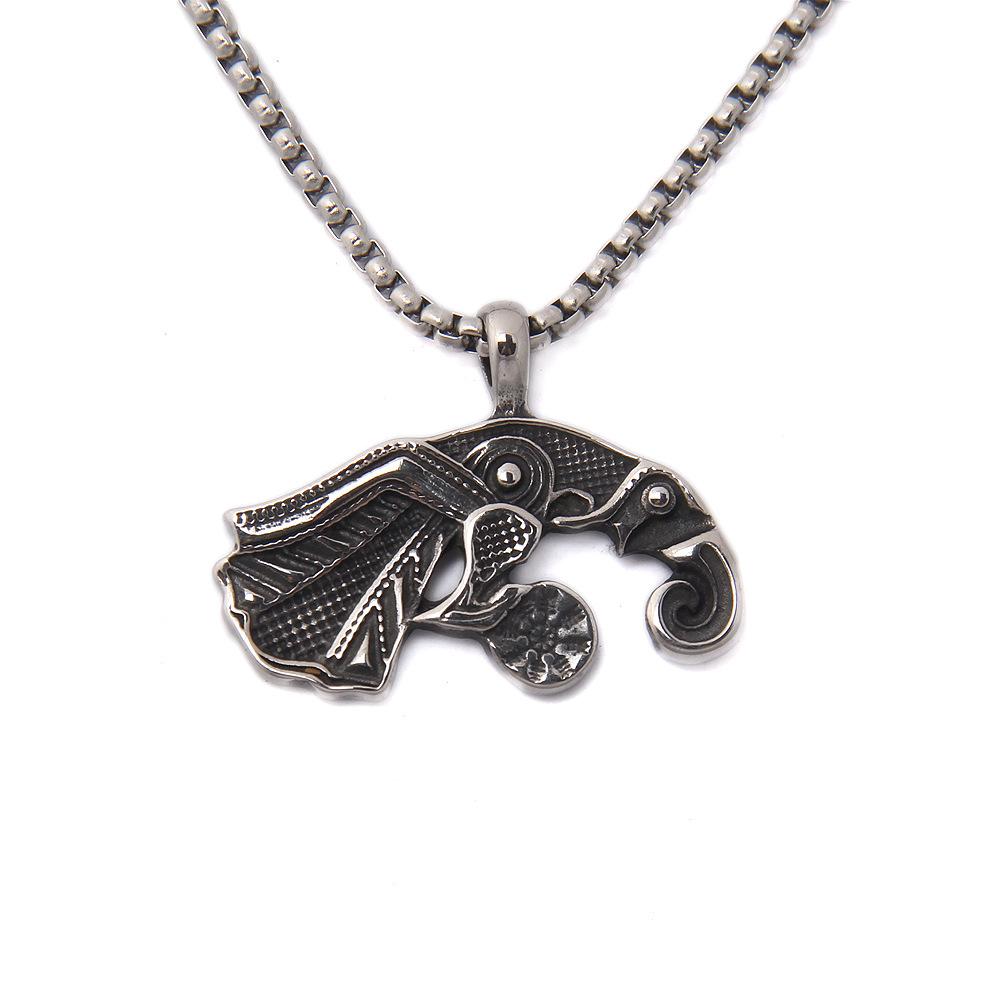 Raven Pendant Necklace Stainless Steel  Viking Scandinavian Norse Viking Necklace Men Gift