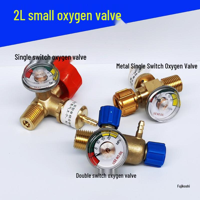 2L Portable Welding Torch Kit: Air Conditioning Accessories with Oxygen Meter, Valve, Bridge, 4L Oxygen Cylinder, and Inflation Tube.