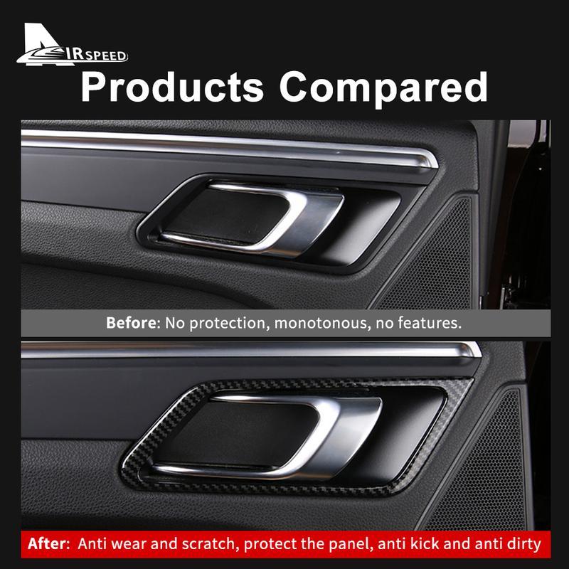 Chrome ABS Car Door Handle Frame Cover For Porsche Macan 2014-  Sticker Interior Trim RHD LHD Styling Auto Accessories