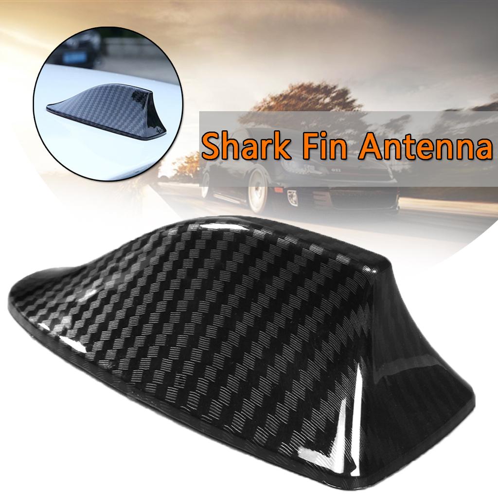 Car SUV Roof Radio AM//FM Signal Shark Fin Aerial Antenna Cover Carbon Fiber Look