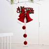 1pcs Christmas Ball Velvet Red Bell Hanging Ornaments Xmas Tree Pendants Christmas Decorations For Home New Year Party Supplies