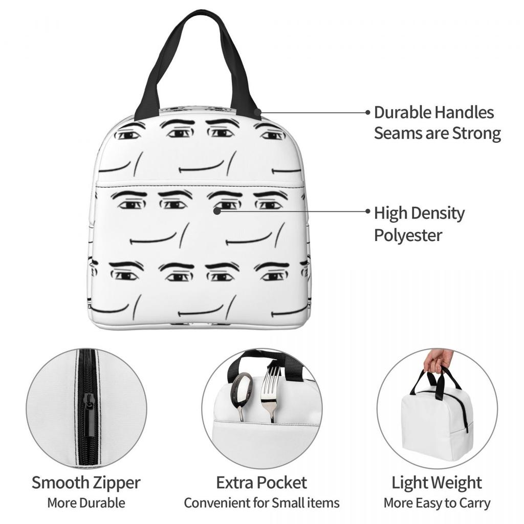 The Man Face Insulated Lunch Bag for Kids School Cooler Thermal Food Box Tote Portable Lunch Boxes Container