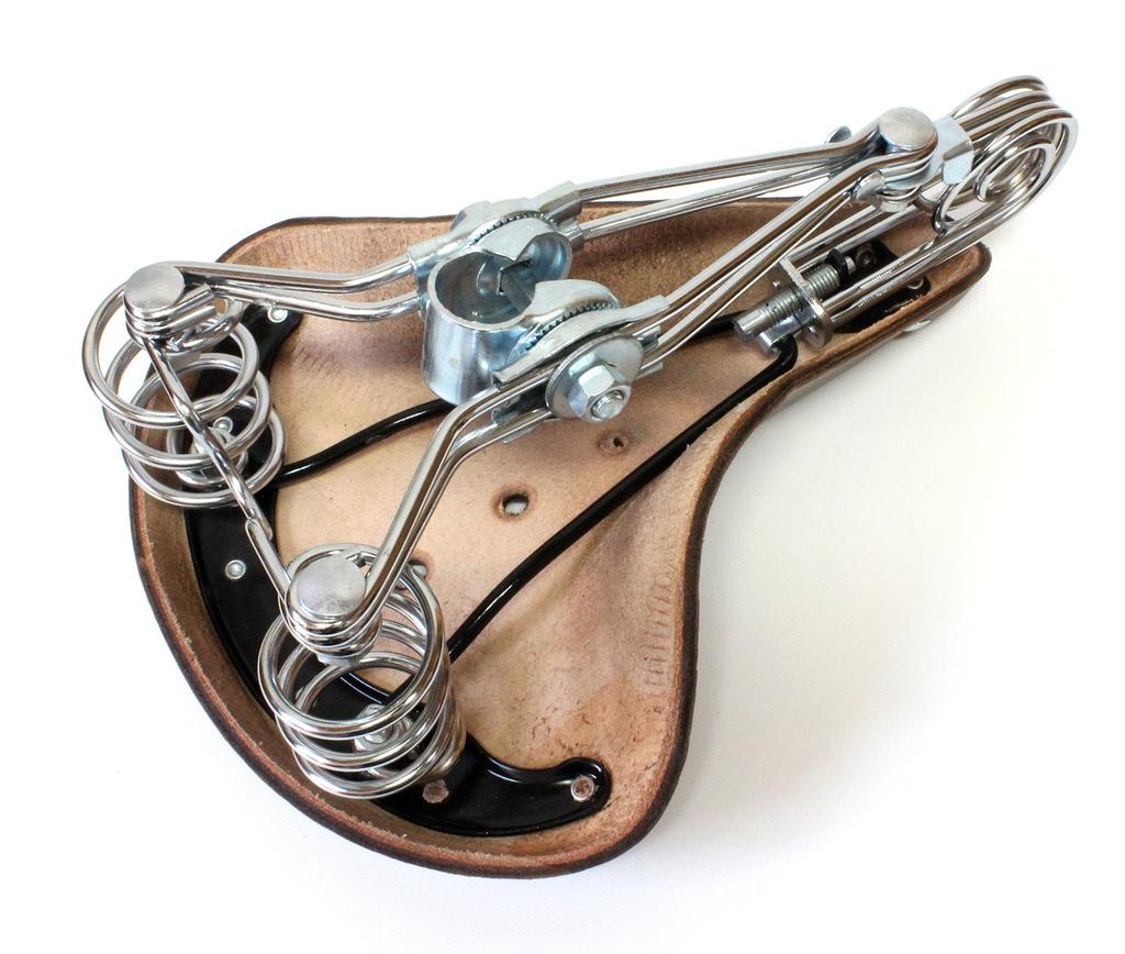 Retro Showa Era Practical Bicycle Saddle, Vintage Reproduction Saddle with Dust Cover (Chocolate)