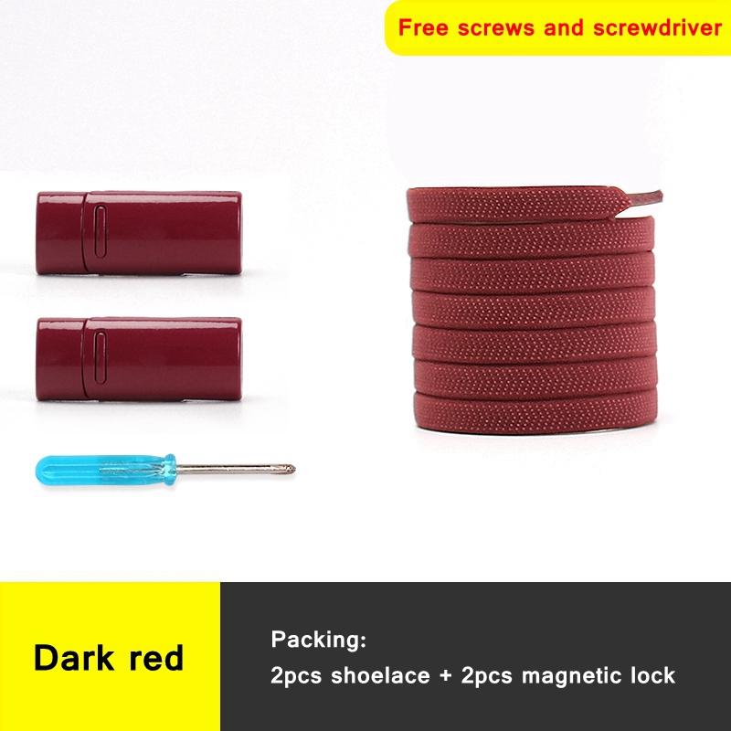 Colorful Magnetic Lock elastic Shoelaces Without ties Elastic Laces Sneaker No Tie Shoe laces Kids Adult Flat Shoelace for Shoes