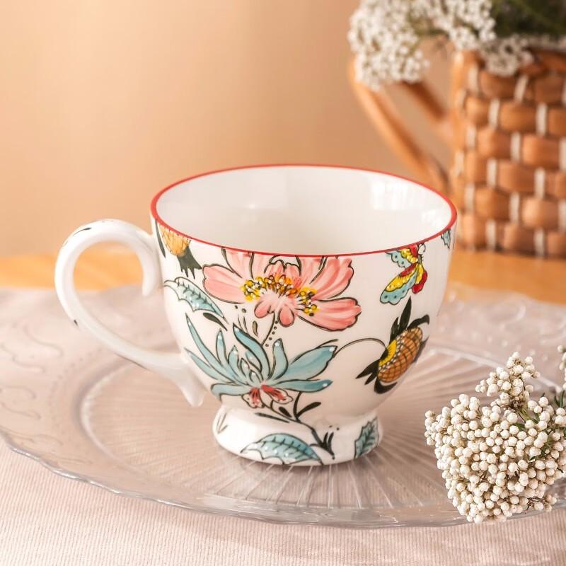 JOYYE Azalea Ceramic Mug with Spoon